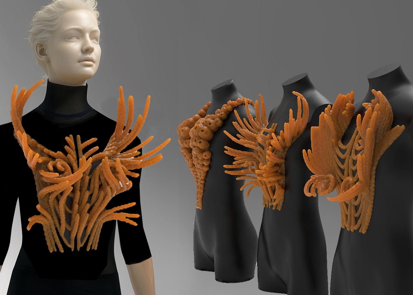 Hybrid realities - Kinetic & AI Generated Sculpture-Dress