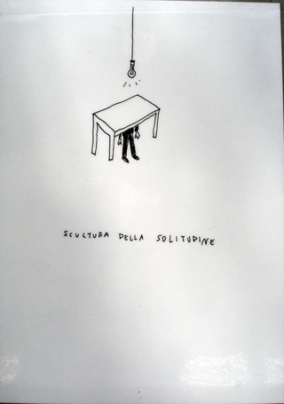 Collezione 1995 - 1999, Gabriele Picco
Scultura della solitudine, 1998
biro su carta, plastificato
21 x 29 cm