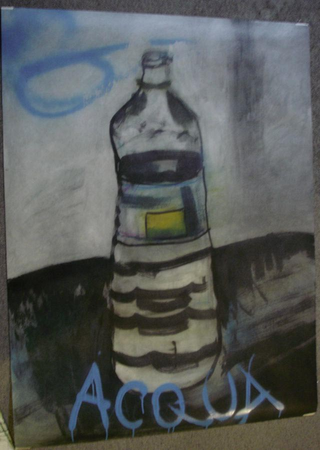 Collezione 1995 - 1999, Filippo La Vaccara
Senza titolo (Bottiglie), 1999
olio su carta
100 × 75 cm cad.
trittico