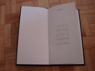 Collezione 1993 - 1995, Gianluca Codeghini
Poca favilla gran fiamma seconda, 1993
libro