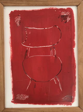 Collezione 1985 - 1992, Wurmkos 
Senza titolo, 1992
olio su carta
29 × 40 cm