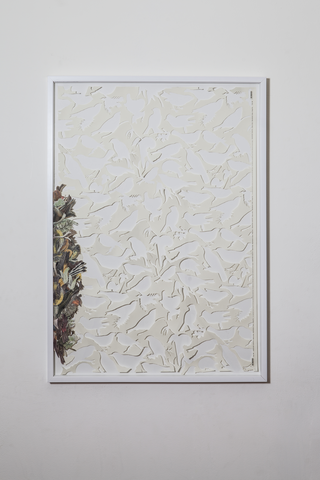 Collezione Ferrari 2010 - 2021, Gianluca Quaglia
Birds, 2015
intagli su carta, collage
100 × 70 cm