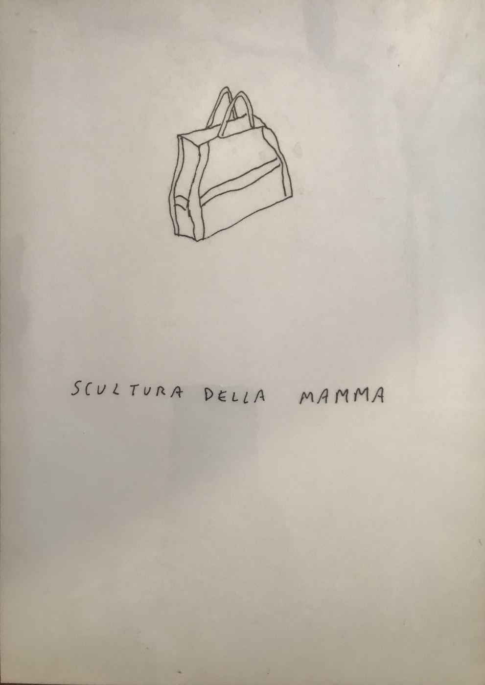 Collezione 1995 - 1999, Gabriele Picco
Scultura della mamma, 1998
biro su carta, plastificato
21 x 29 cm
 