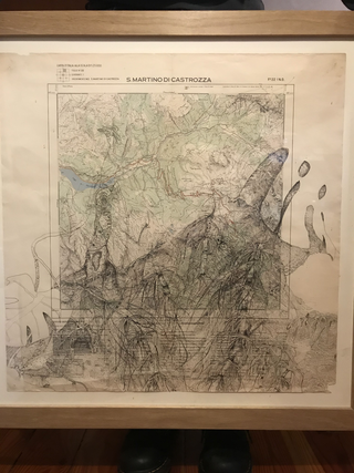 Collezione Ferrari 2010 - 2021, Cristiano Focacci Menchini
Senza titolo (carta geografica), 2015
penna a china su carta geografica del Veneto
70 × 70 cm